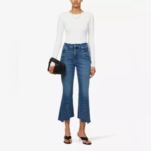 GOOD AMERICAN Good Legs Stretch Crop Flare Jeans